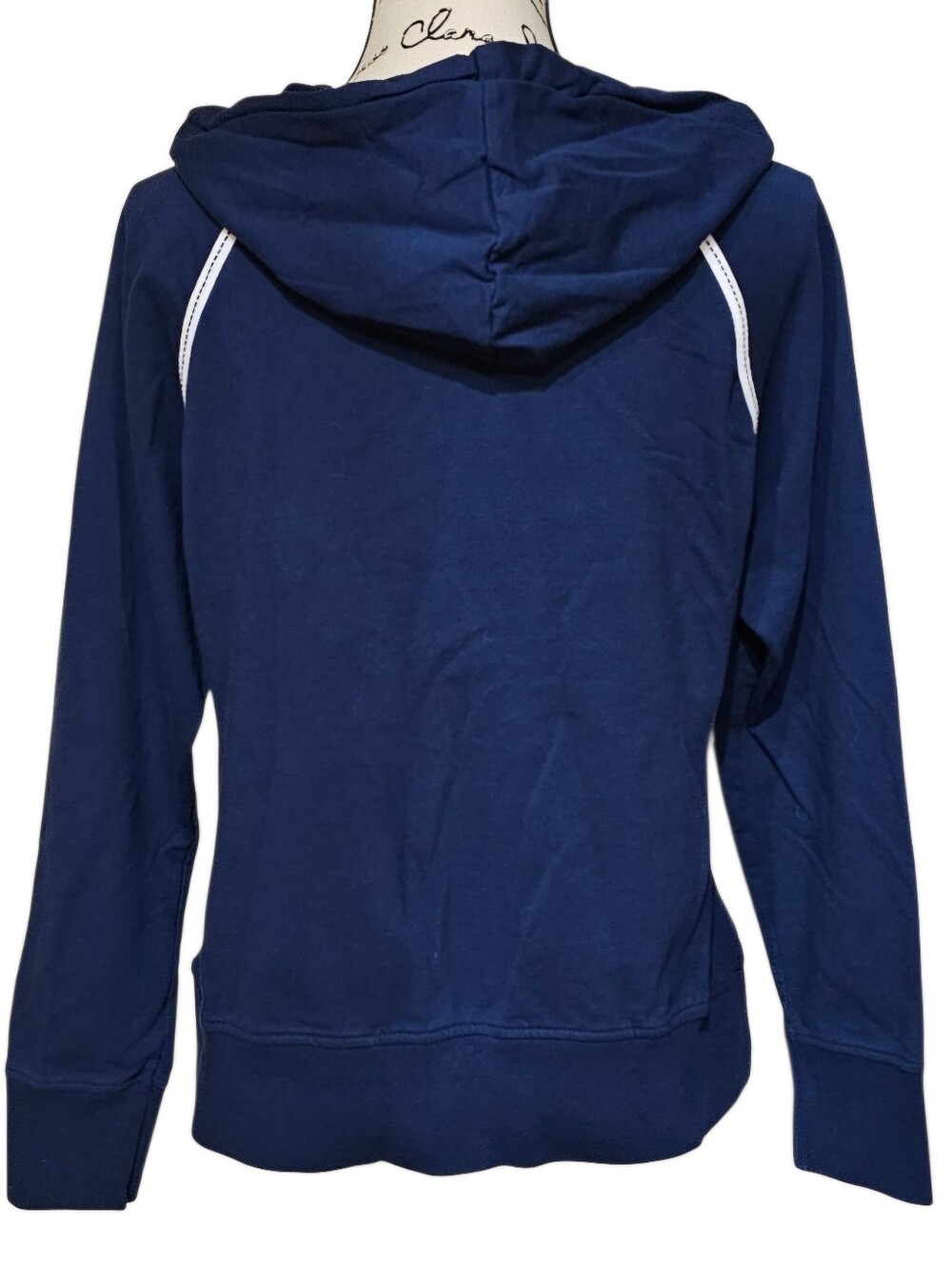Danskin Navy Full‑Zip Hoodie with White Trim - Picture 6 of 7